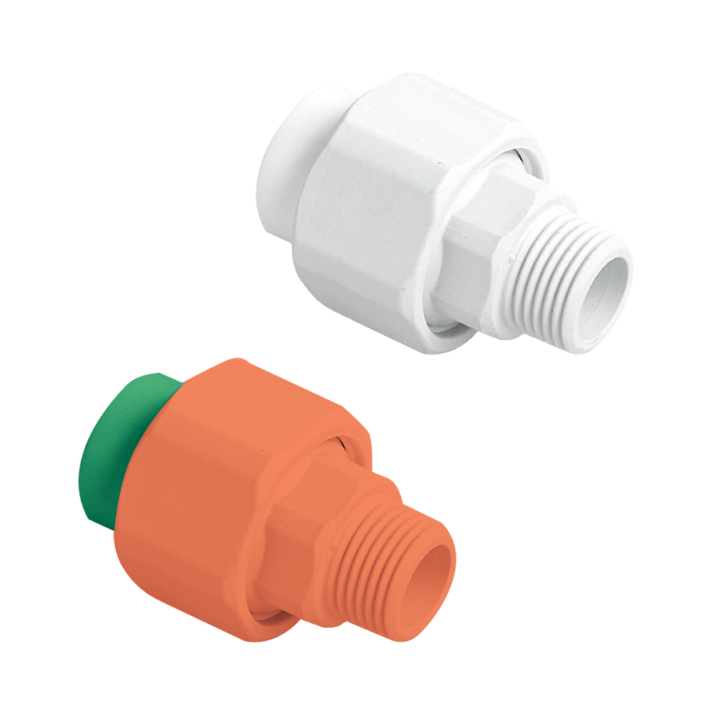 PP-R PLASTİK OYNAR BAŞLI ERKEK RAKOR